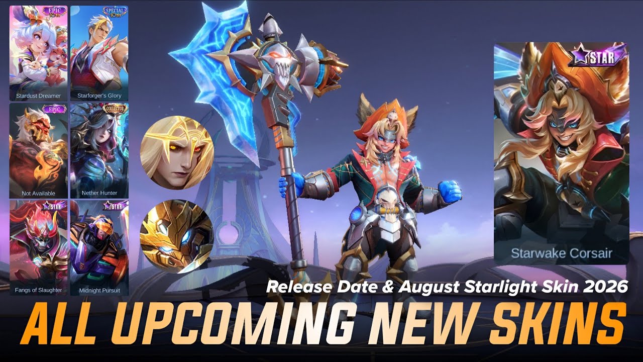 ВСЕ БУДУЩИЕ ОБЛИКИ MOBILE LEGENDS &mdash; ДАТА ВЫХОДА И ОБЛИК STARLIGHT ЗА АВГУСТ 2026 | УТЕЧКИ ML
