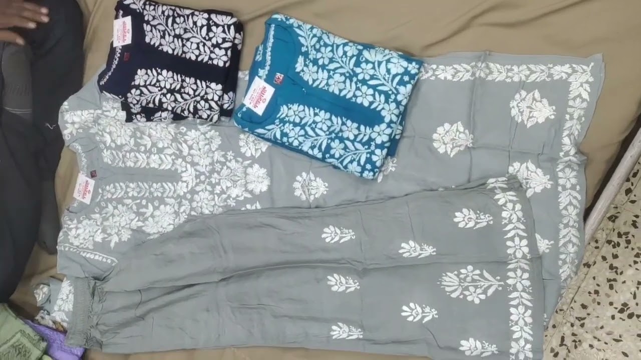 Lakhnawi Work Straight Cut Kurti