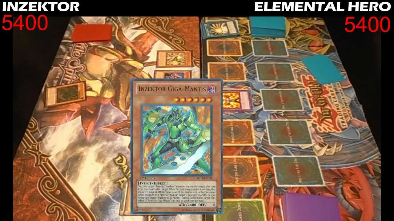 Yugioh Duel: Elemental Hero vs Inzektor - Round 2