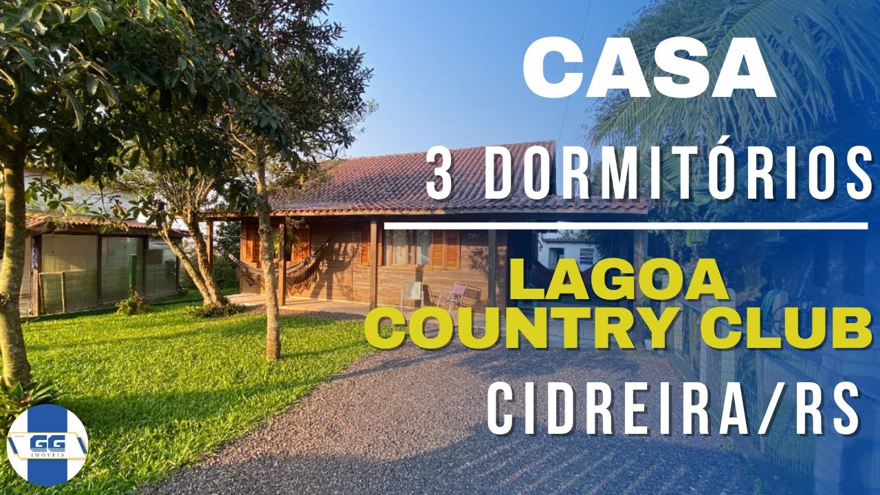 R$430.000,00 - CASA COM 3 DORMITÓRIOS NO LAGOA COUNTRY CLUB EM CIDREIRA/RS.