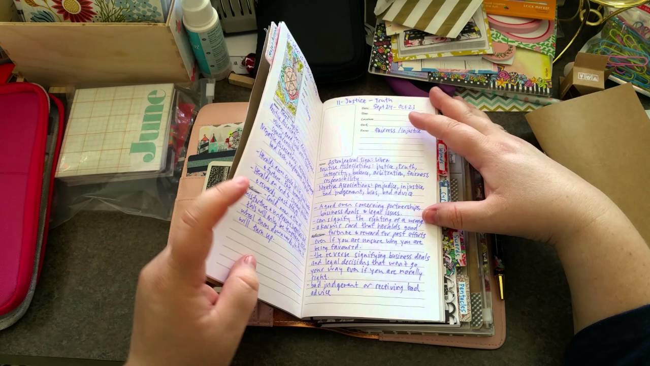 Tarot Journal System Using a Websters Pages Traveler's Notebook