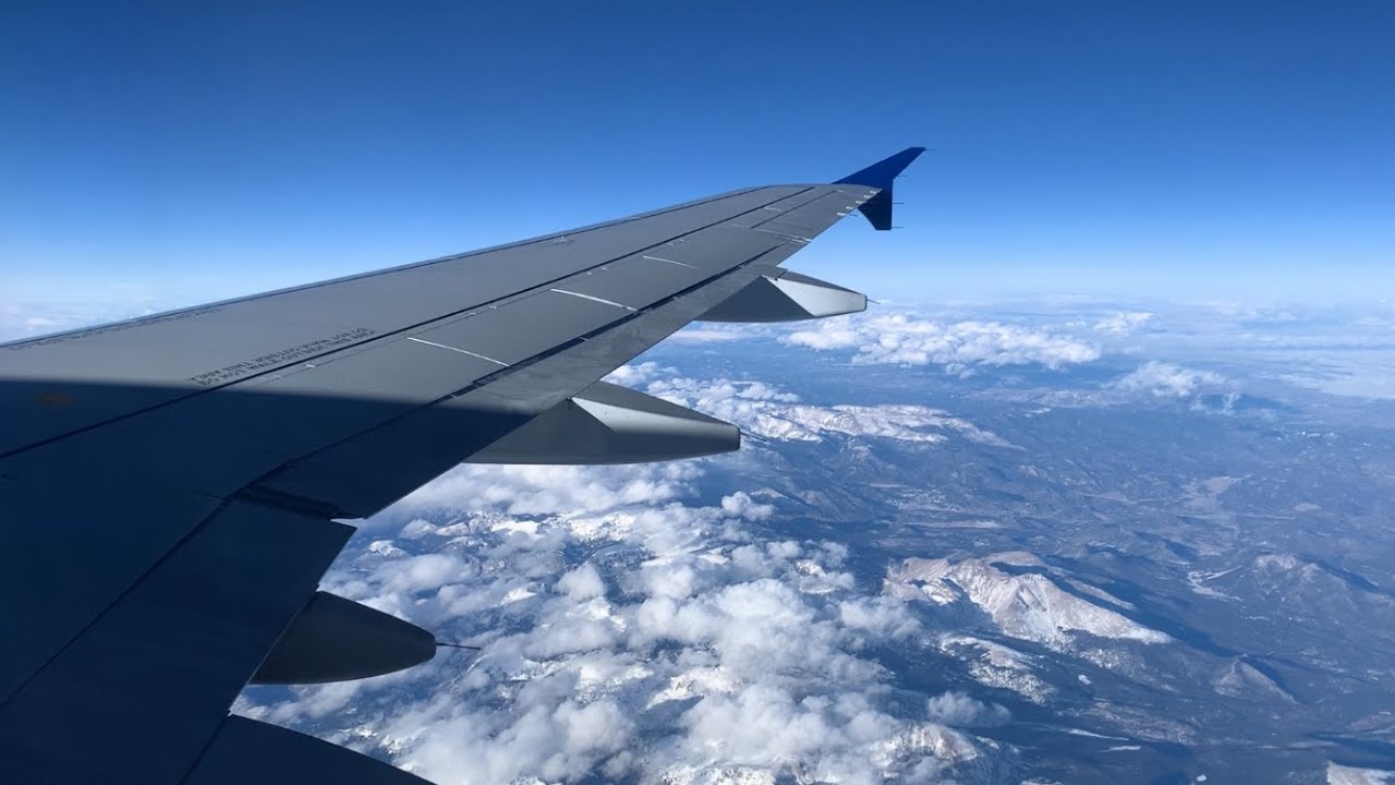 Delta Airlines Airbus A319 Flight From Kansas City to Salt Lake City