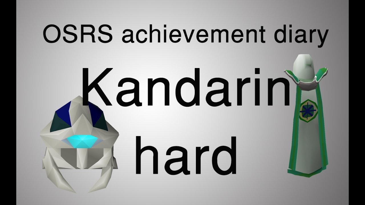 [OSRS] Kandarin hard diary tasks guide