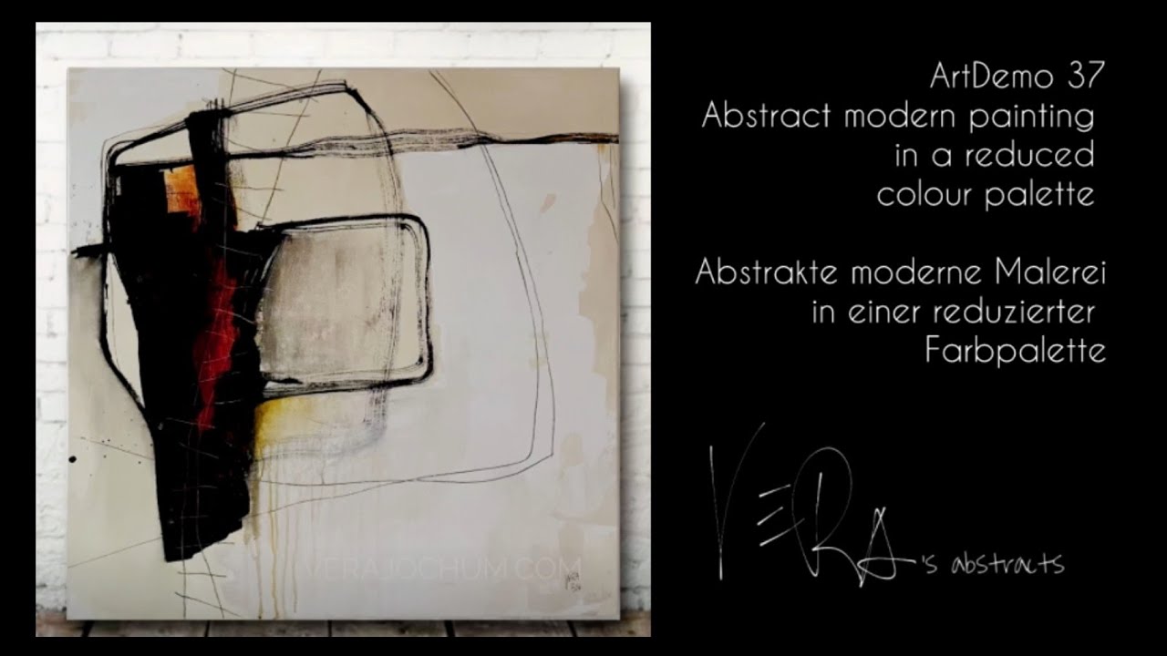 ArtDemo #37 Modern painting in reduced colour palette / Modernes Gemälde in reduzierter Farbpalette