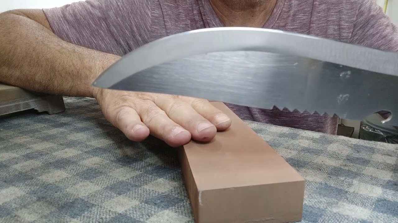 Como afiar faca difícil de pegar fio.
