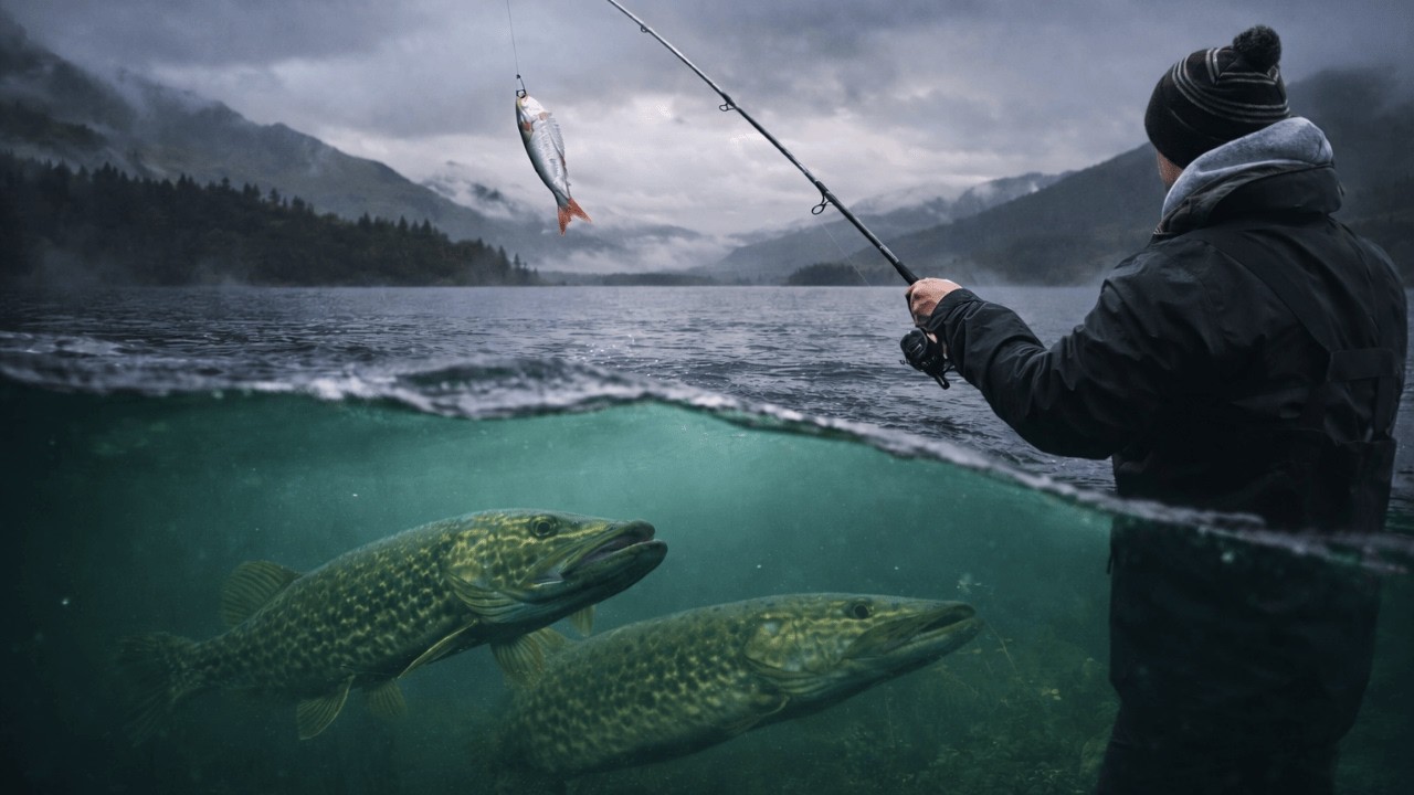 Рыбалка на отдалённом шотландском озере: ловля гигантских щук!!