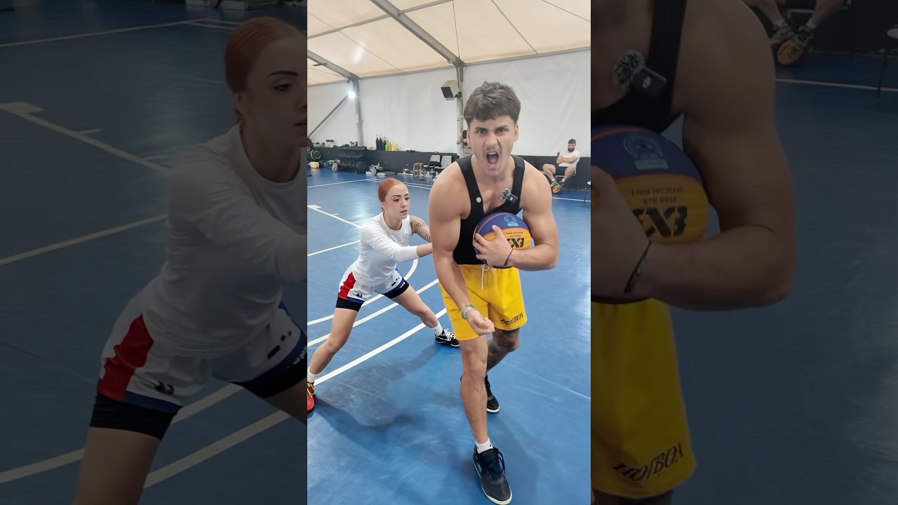 The 1v1 King vs The 1v1 Queen?!🤨 Who Takes the Throne? 👑 @AriGeli #streetball #basketball