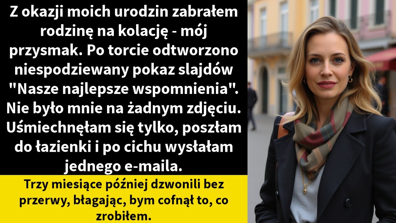 Z okazji moich urodzin zabrałem rodzinę na kolację - mój przysmak. Po torcie odtworzono