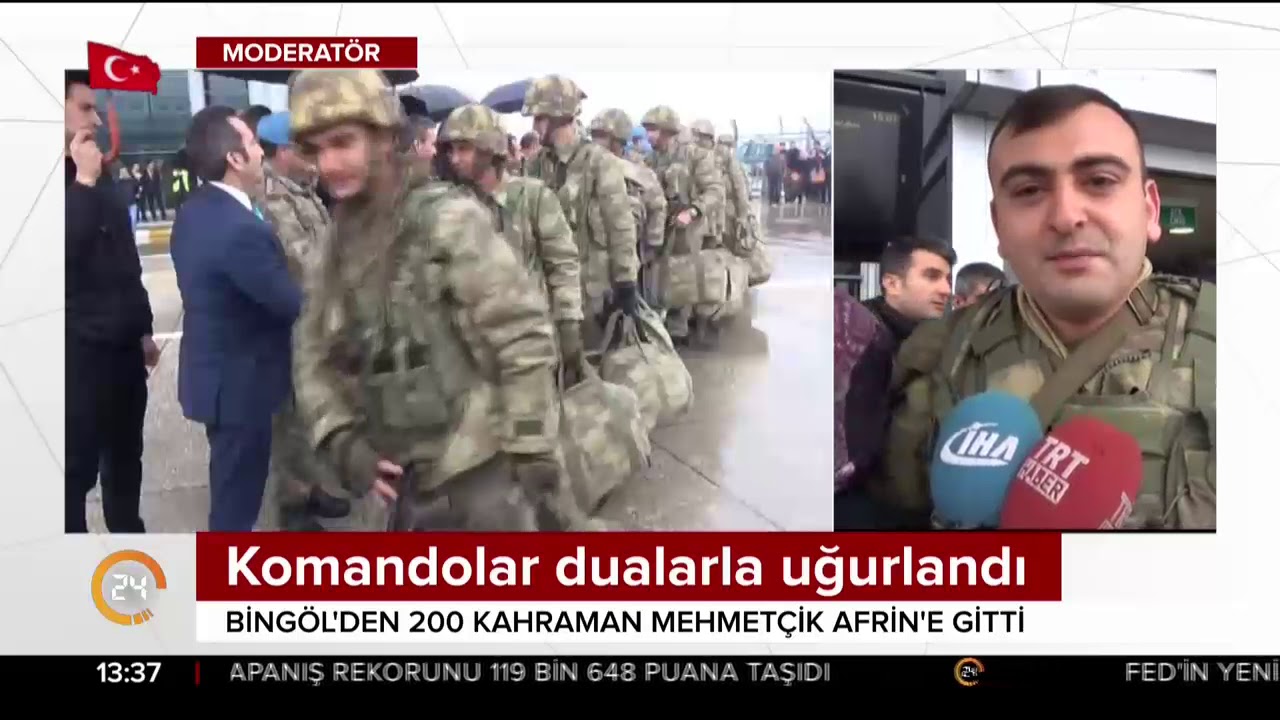 Bingöl'den 200 komando Afrin'e uğurlandı