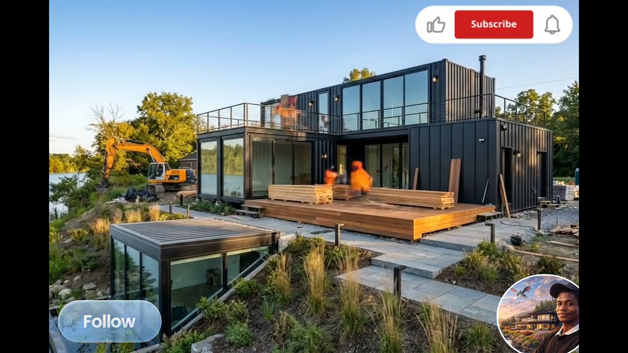 Luxury Container House built with Ai #ai #shorts #viral #home #luxury 