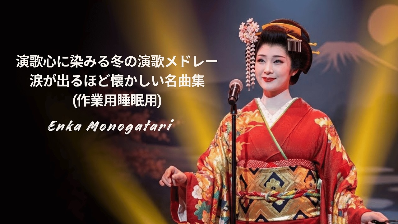 演歌心に染みる冬の演歌メドレー  涙が出るほど懐かしい名曲集 作業用睡眠用 |  Enka Monogatari