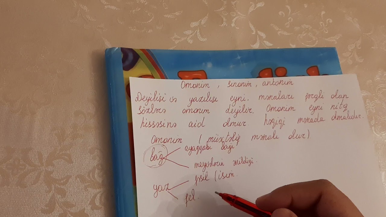 Omonim,sinonim və antonim sözlər