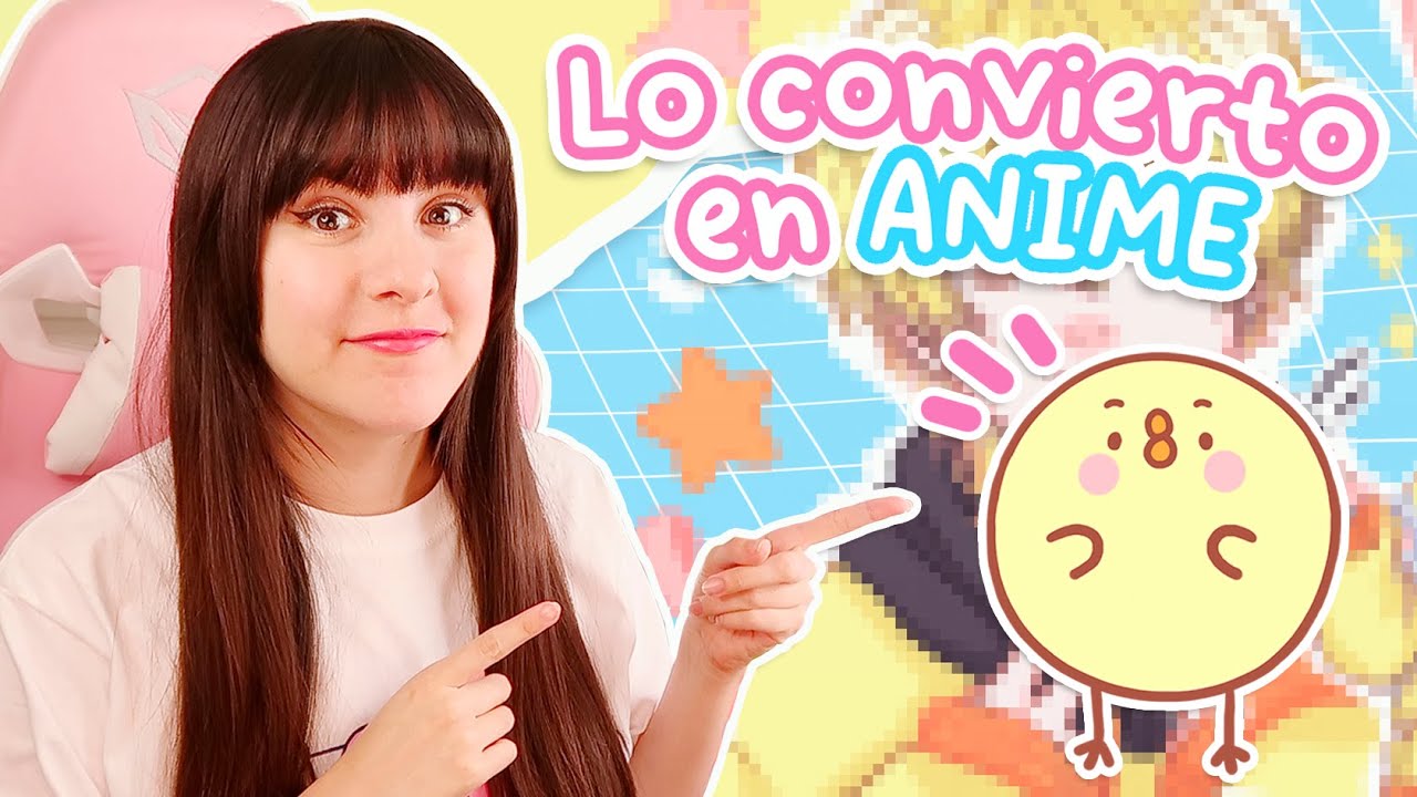 Convierto a Pollito en anime 🐥 | Humanizando a pollito 💖 #Pollitosalaobra
