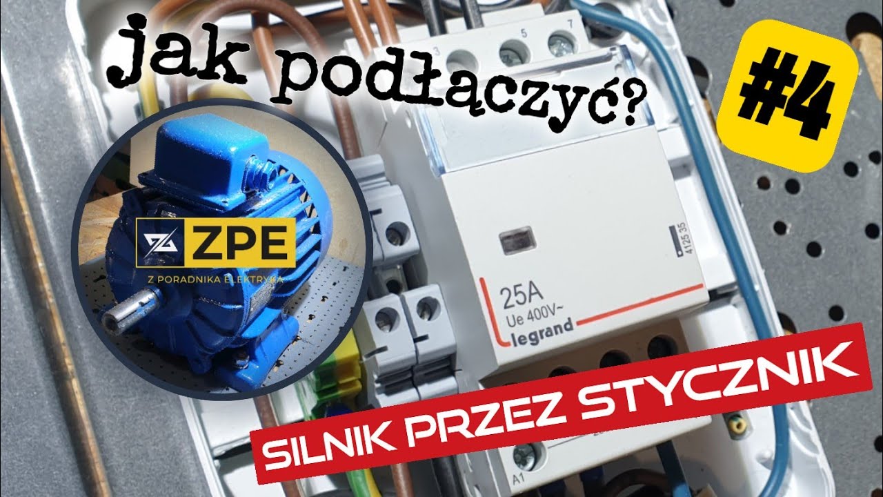 Silniki #4: Jak podłączyć silnik trójfazowy przez stycznik + łącznik krzywkowy?
