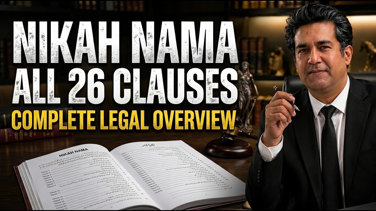 Nikah Nama With detailed overview on ALL (26) Clauses.