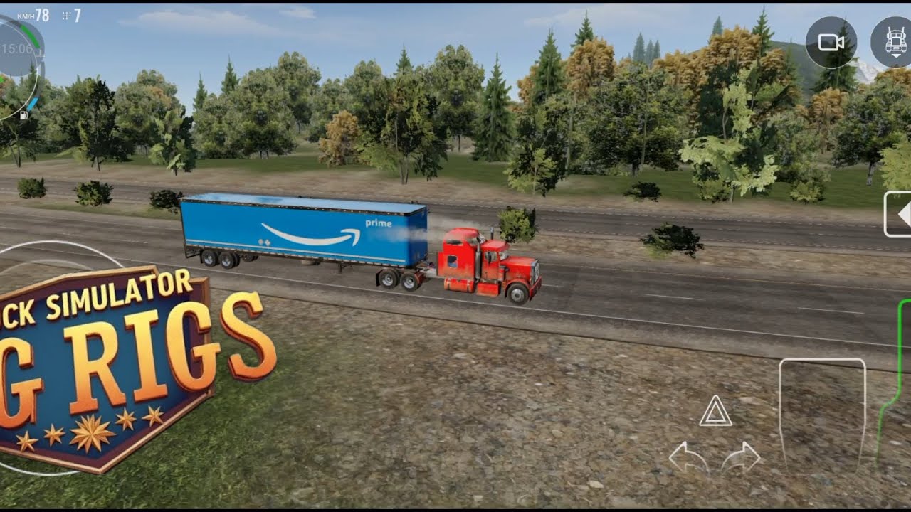 Truck simulator big rigs -cargamento de Amazon perdí el control 