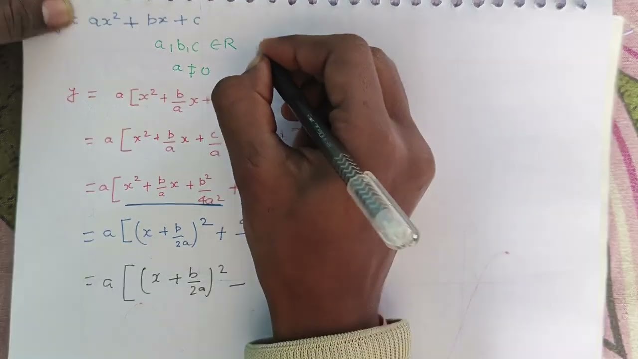 How to find vertex of quadratic function.quadratic function ka vertex kaise nikale.