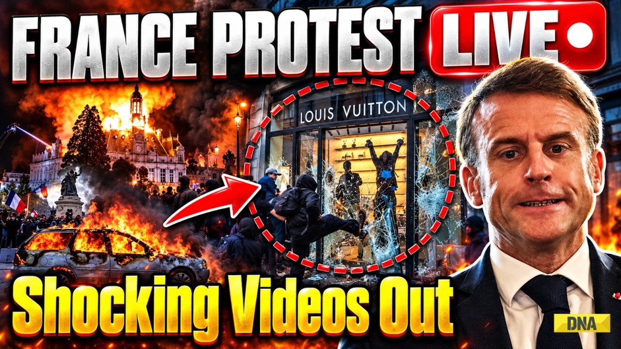 FRANCE PROTEST LIVE: Huge Chaos Caught On Cam | Shops Looted, Curfew Imposed By President Macron