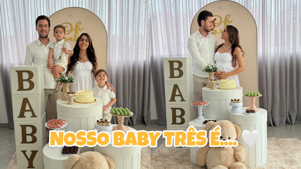 NOSSO BABY TRÊS É……. Chá revelação do nosso terceiro filho 🤍