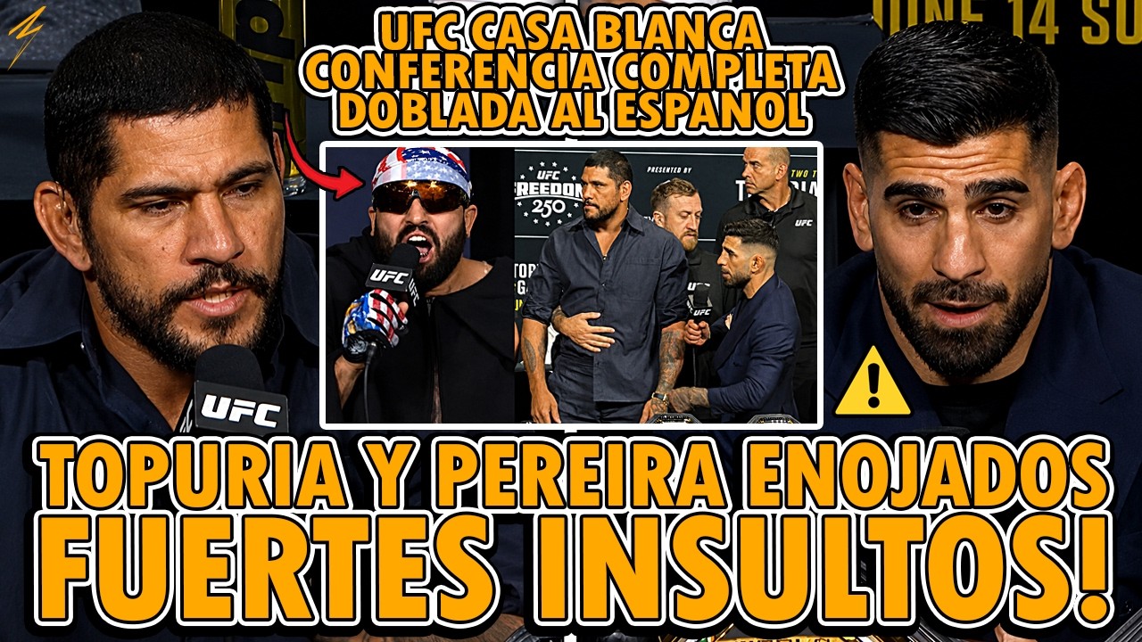 ⚠️&iexcl;ALTERCADO ENTRE ILIA TOPURIA, ALEX PEREIRA vs JOSH HOKIT en COFERENCIA DE PRENSA UFC FREEDOM 250!