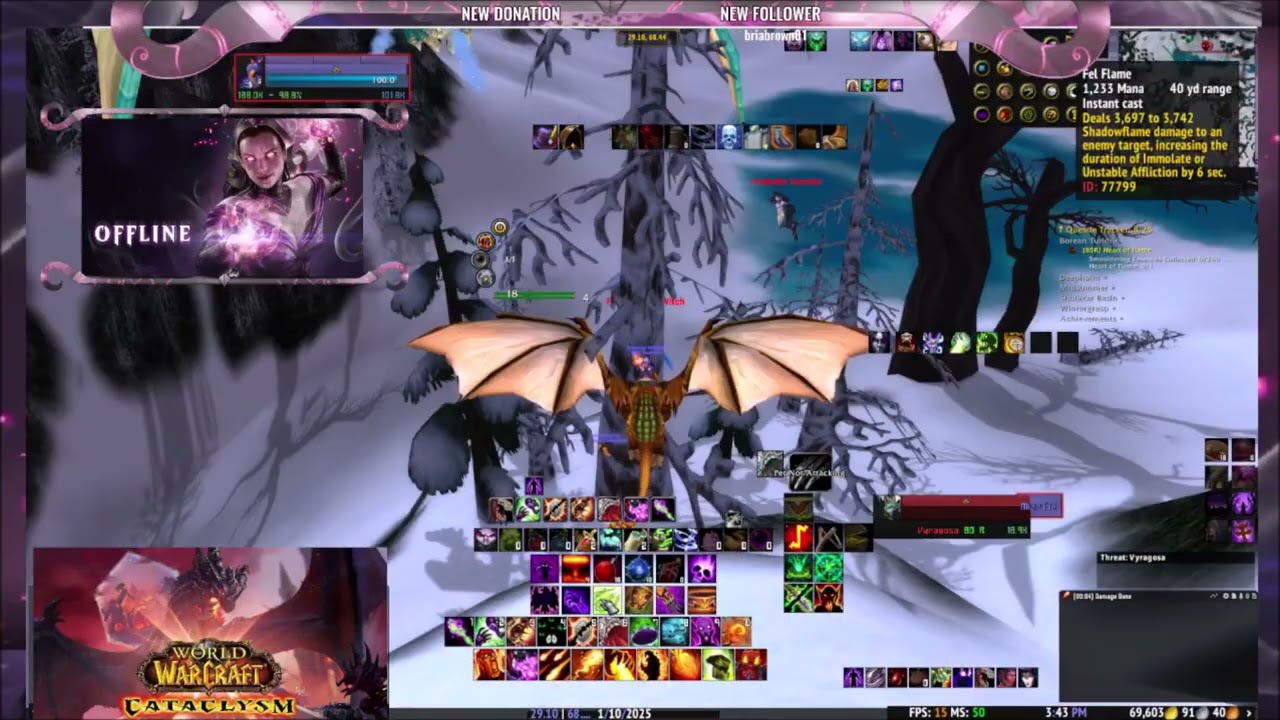 World of Warcraft Classic rare spawn Vyragosa in the Storm Peaks