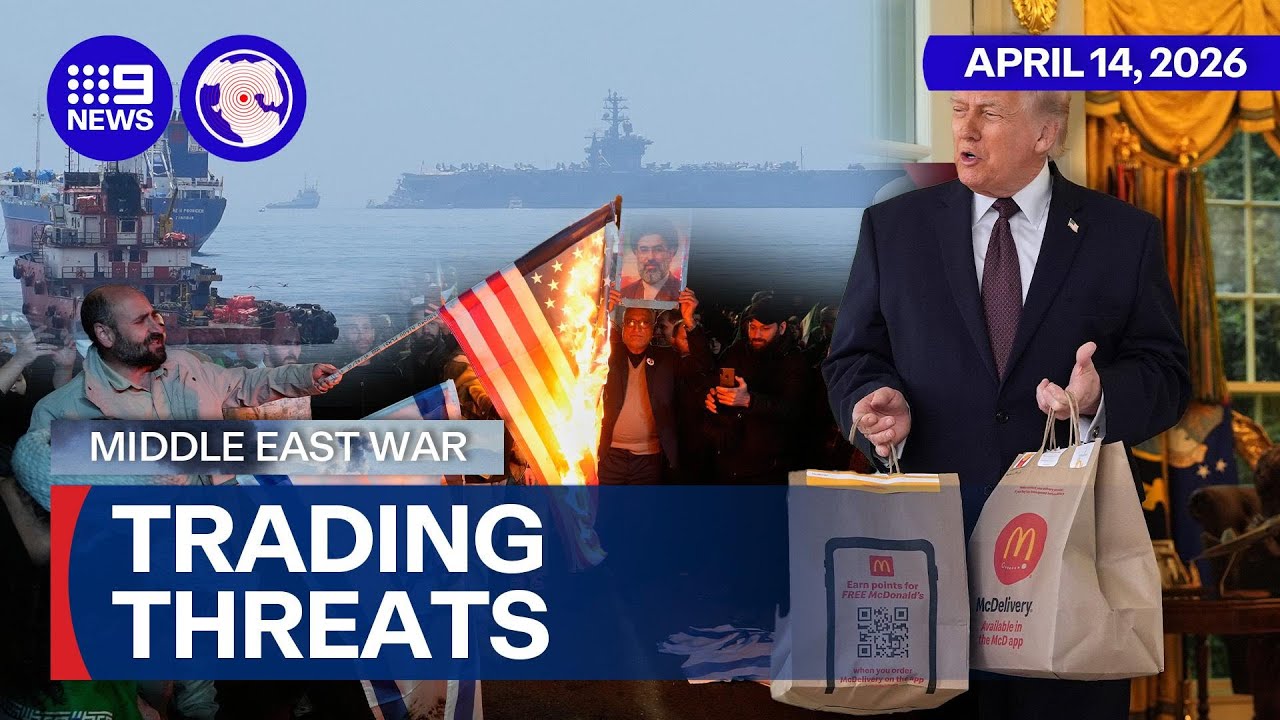 US warships deployed to Strait of Hormuz as blockade begins | 9 News Australia