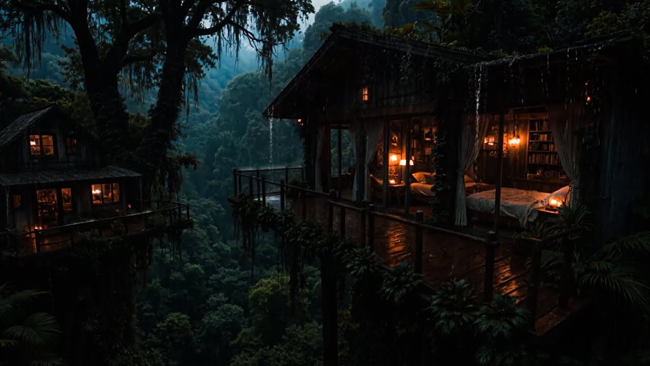 🔴 LIVE 12 Hours Forest Rain Sounds 🌧️🌲 | Deep Sleep, Relaxation & Peaceful Night Ambience