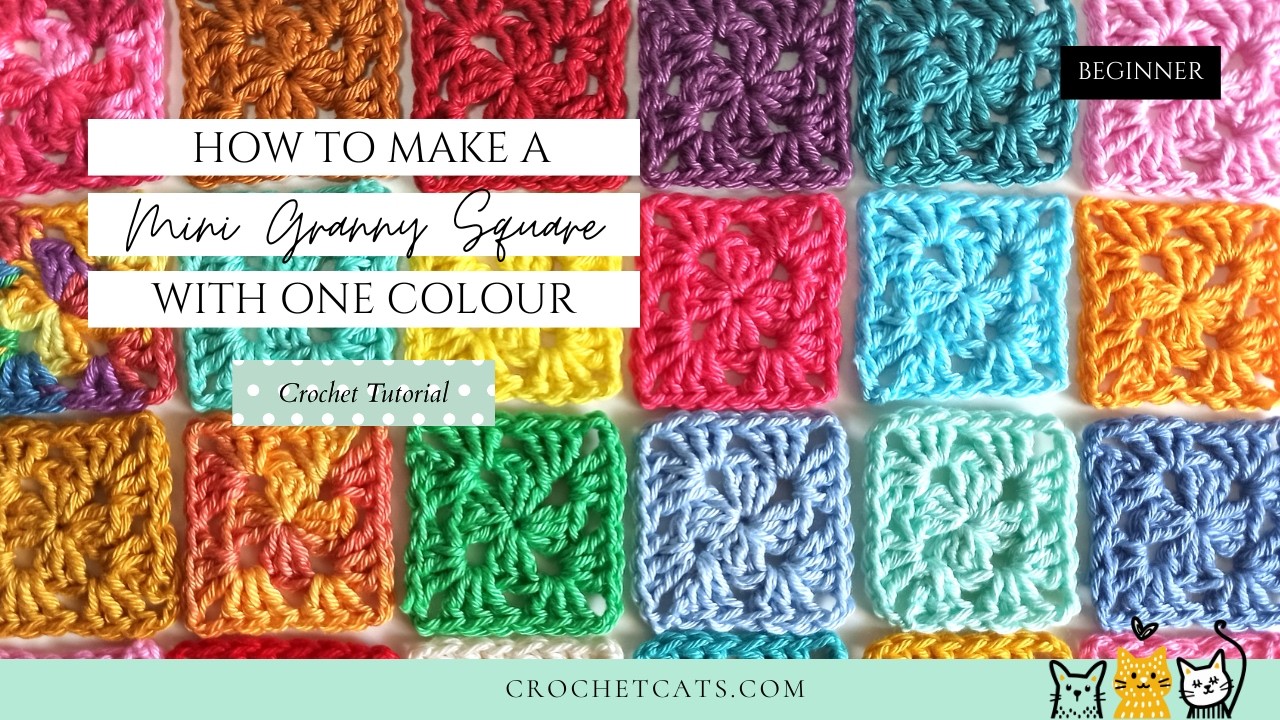 How to Crochet a Mini Granny Square in One Color | Beginner Tutorial 2026
