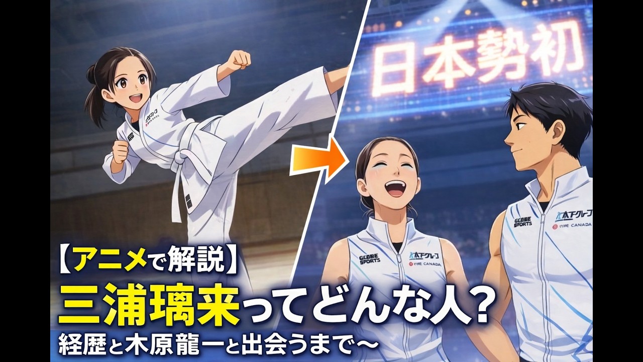 【アニメで解説】 氷上の奇跡 〜三浦璃来ってどんな人？経歴と木原龍一と出会うまで〜【りくりゅう】
