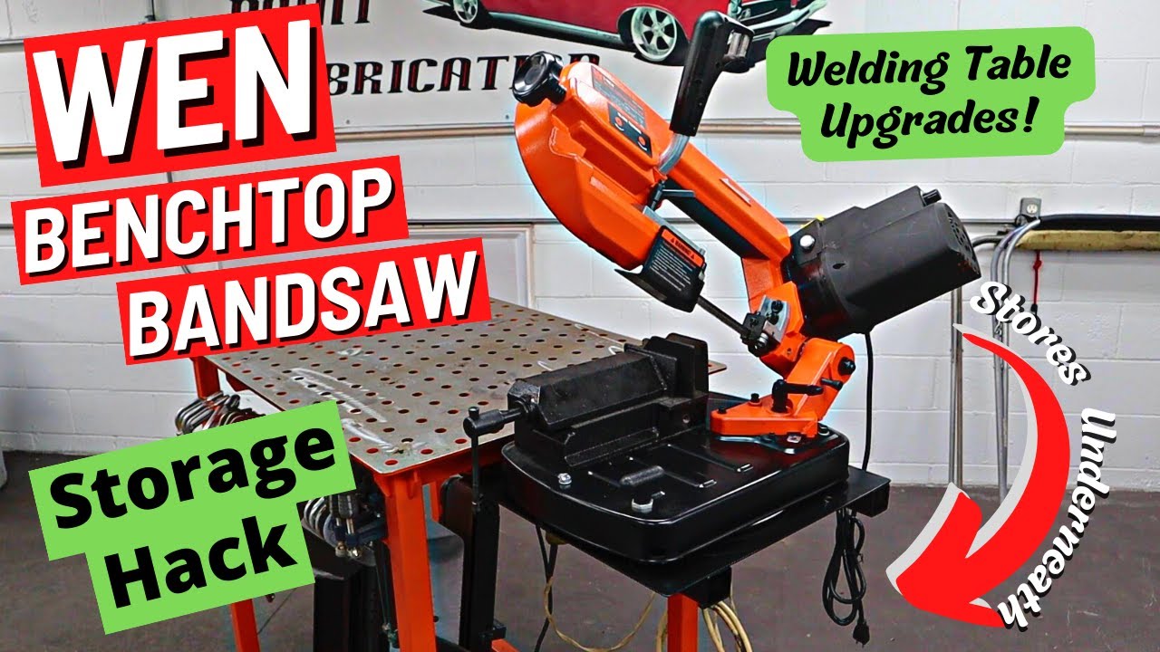Wen Benchtop Band Saw Storage Under Welding Table