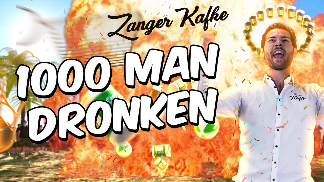 Zanger Kafke - 1000 Man Dronken (Officiële Videoclip)
