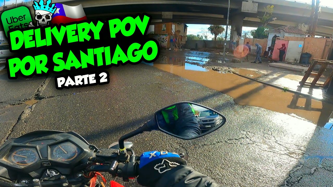 [ FAMOSA TOMA DE MAIPU ] Uber Eats por Santiago de Chile Parte 2 / #motovlogs #Nivem #chile