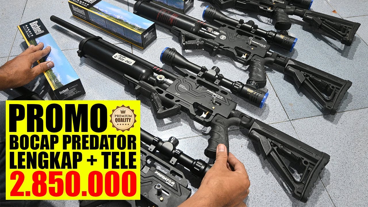 Promo harga senapan angin pcp bocap predator 500cc seri np dan teleskop murah
