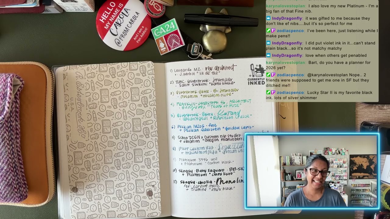 Currently Inked Fountain Pens 🖋️ Nov 19 Livestream Replay