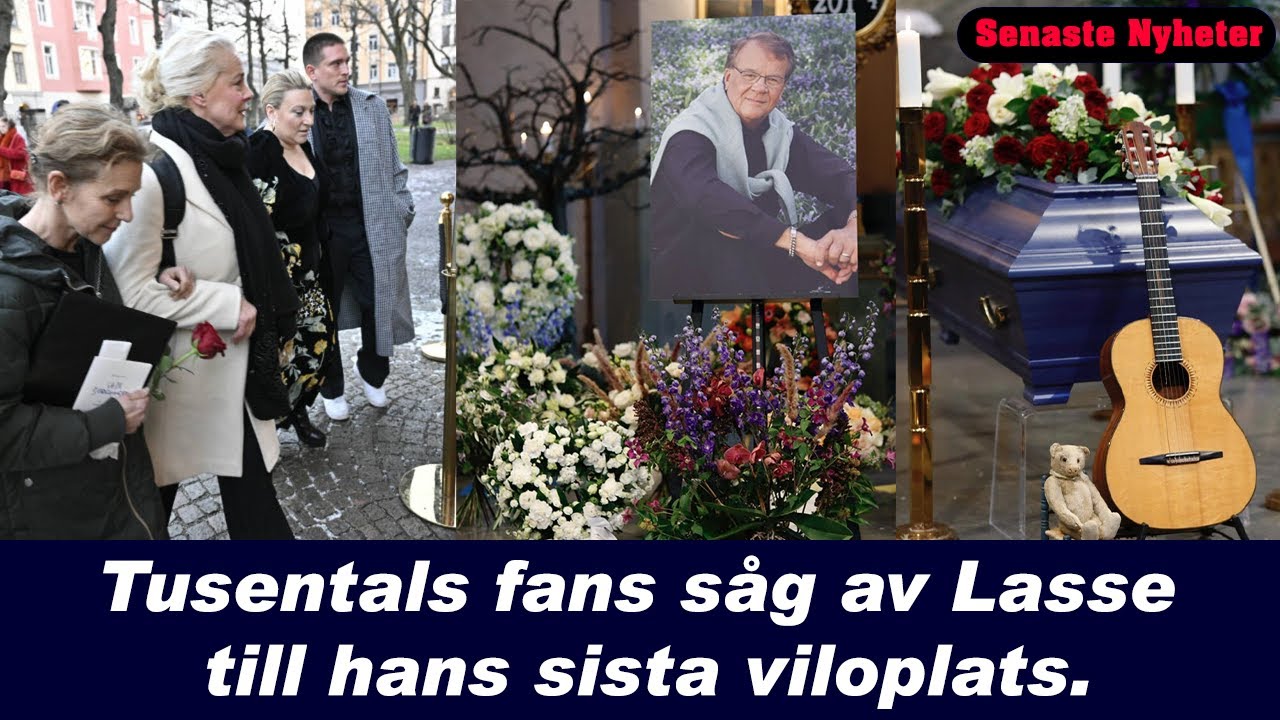 Farväl i tårar! Många kändisar och tusentals fans skickade Lasse Berghagen till hans sista viloplats