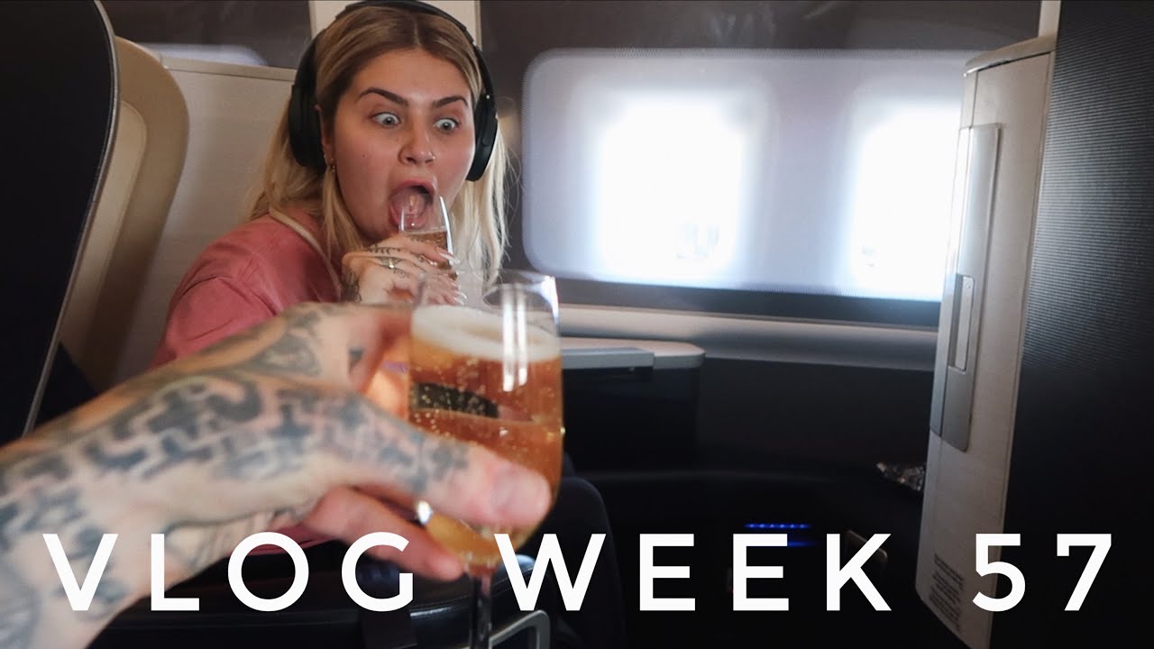 VLOG WEEK 57 - FITNESS ROUTINE & UPGRADED TO 1ST CLASS | JAMIE GENEVIEVE