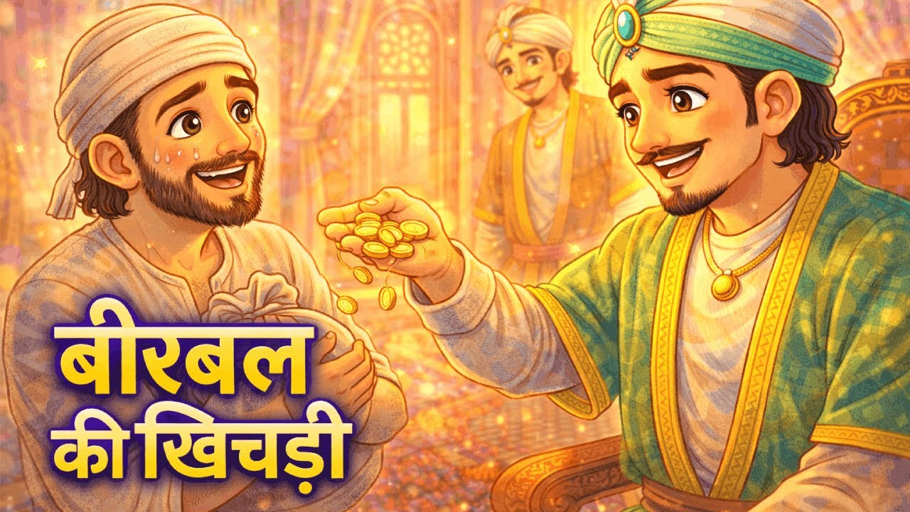 बीरबल की खिचड़ी | Akbar Birbal Story | Moral Story in Hindi | Kidz Kindle #cartoon  #trending #fyp
