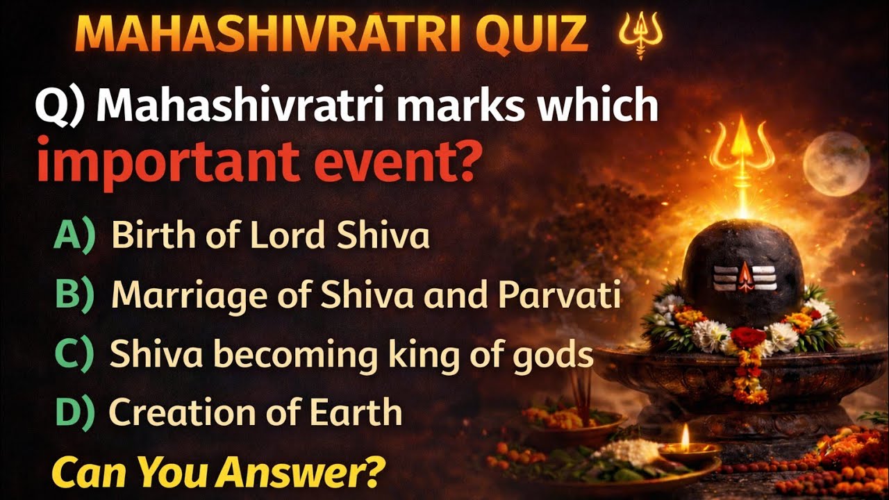 Mahashivratri Special Quiz 2026 🔱 | How Much Do You Know About Lord Shiva?