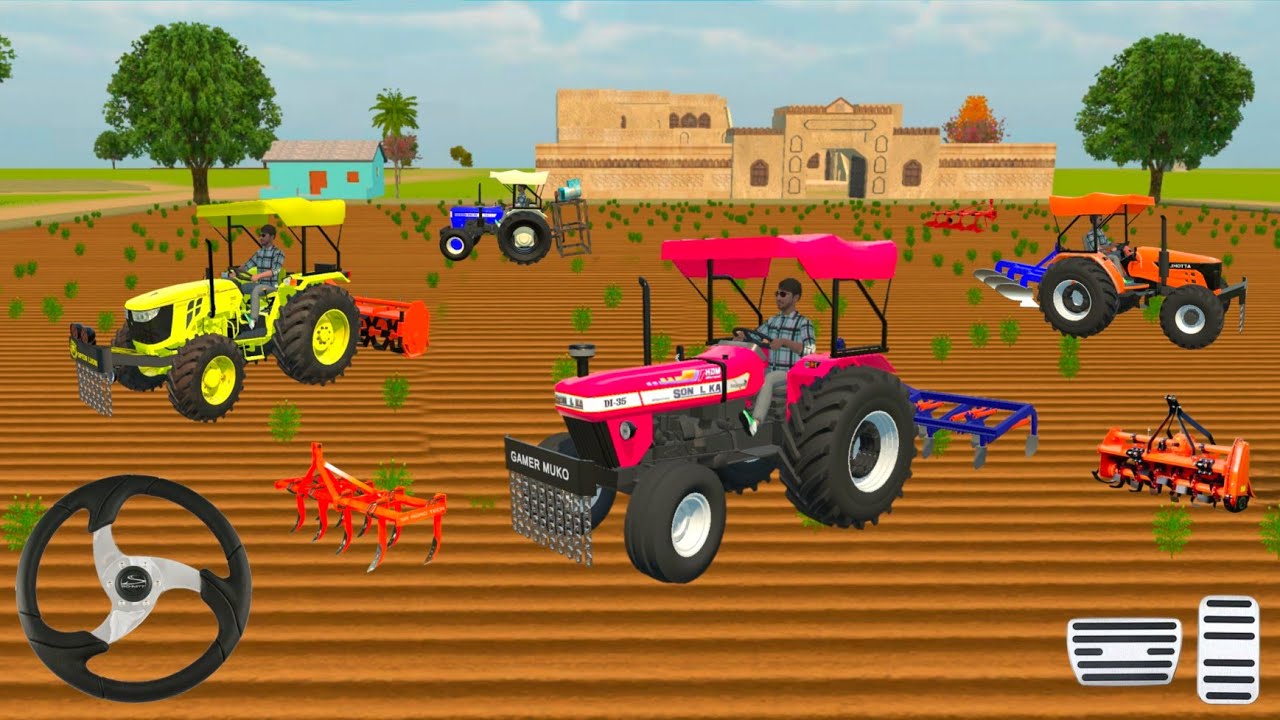 JOHN DEERE 🚜 , JHOTTA 🚜 , SONALIKA 🚜, SWARAJ 🚜, TRACTOR FROM FARMING 🌾 ALL TIPS FARM HOUSE 🏡 3D GAM 