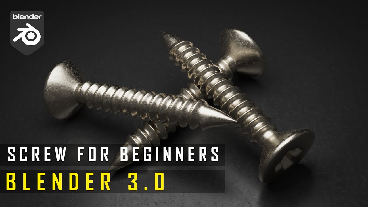 Tutorial: Model A Simple Screw In blender
