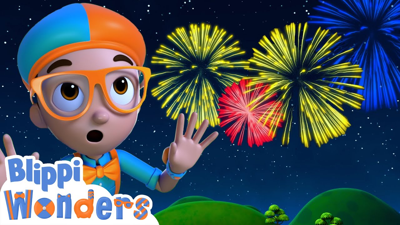 Blippi Learns about Fireworks 🎆🎇| Children's Song | Earth Stories for Kids