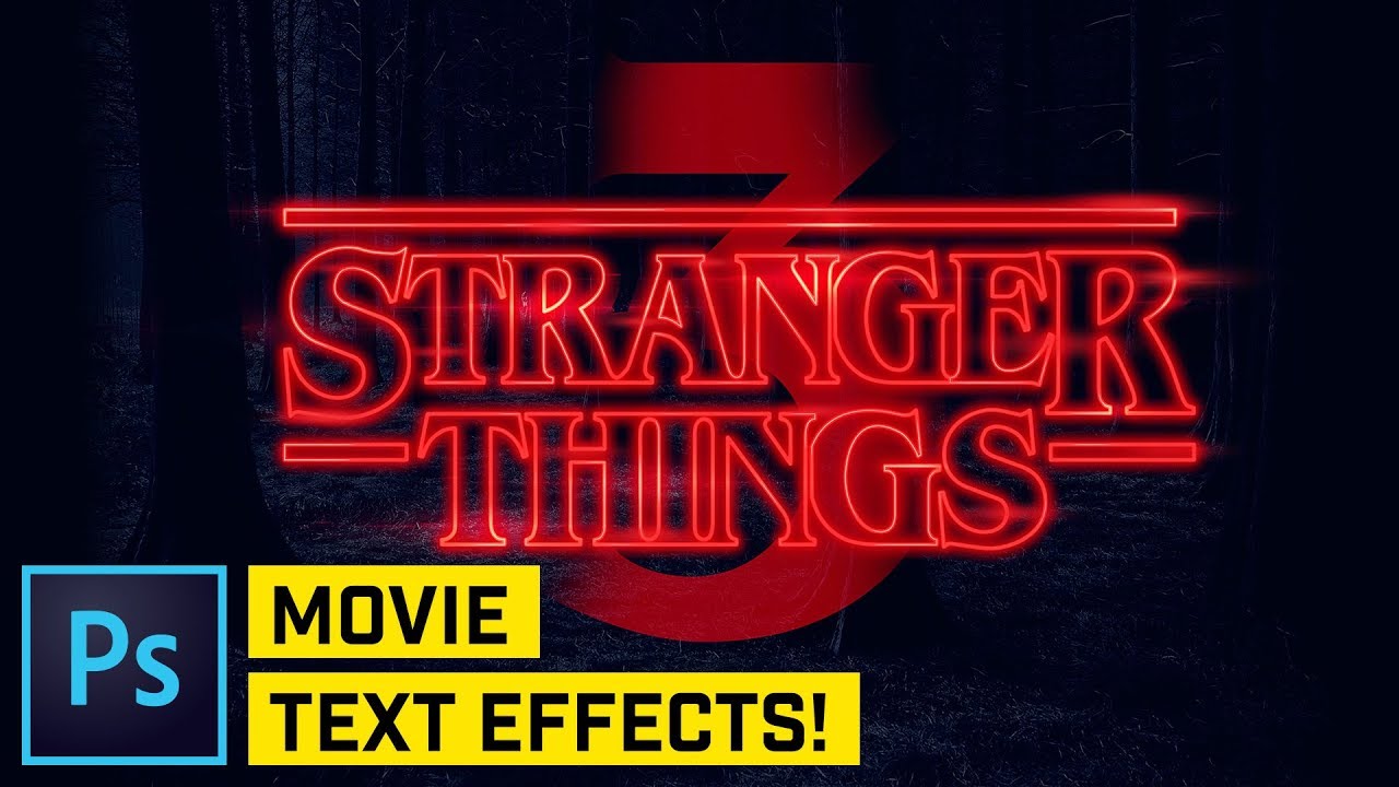 Stranger Things Intro Title Effect Photoshop CC