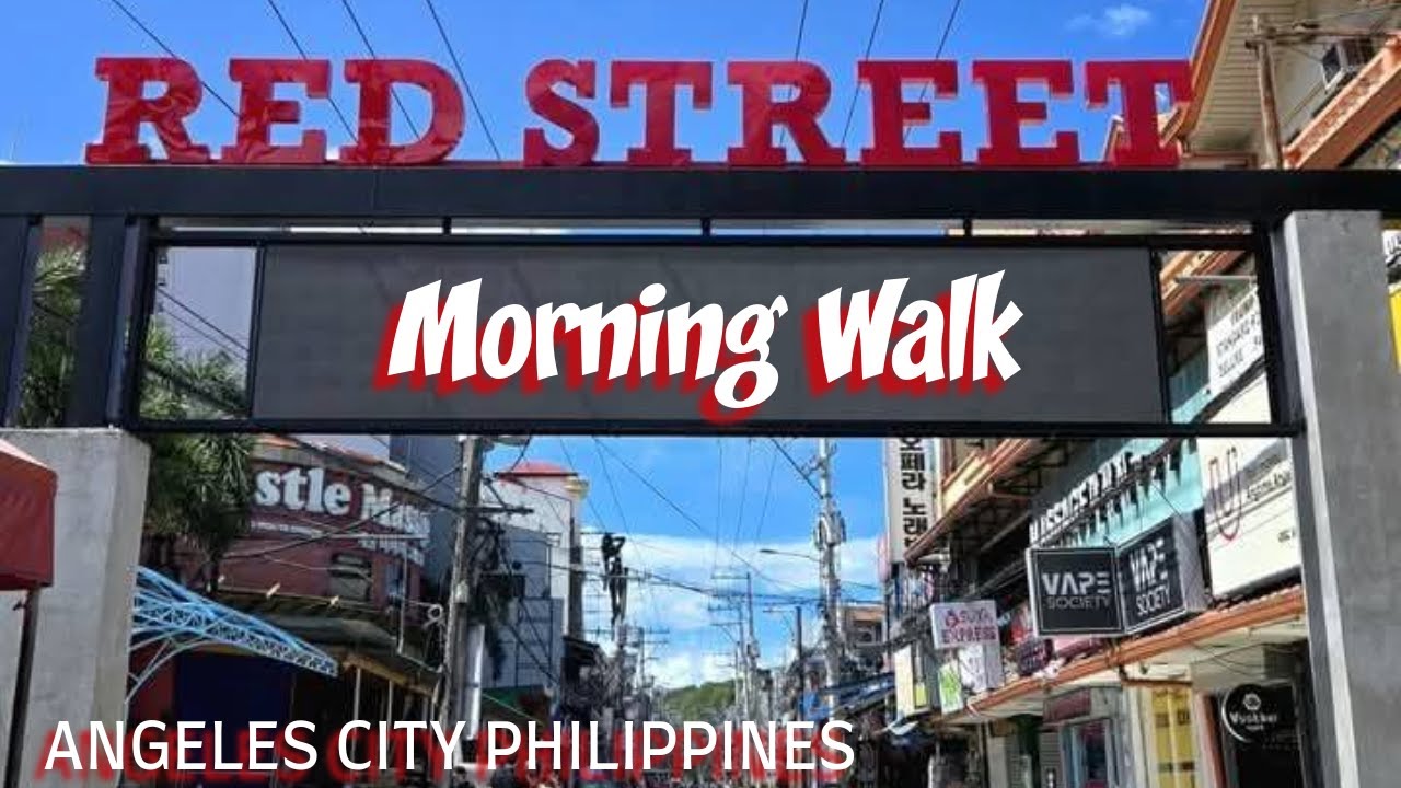 Angeles City Red Street Morning Walk