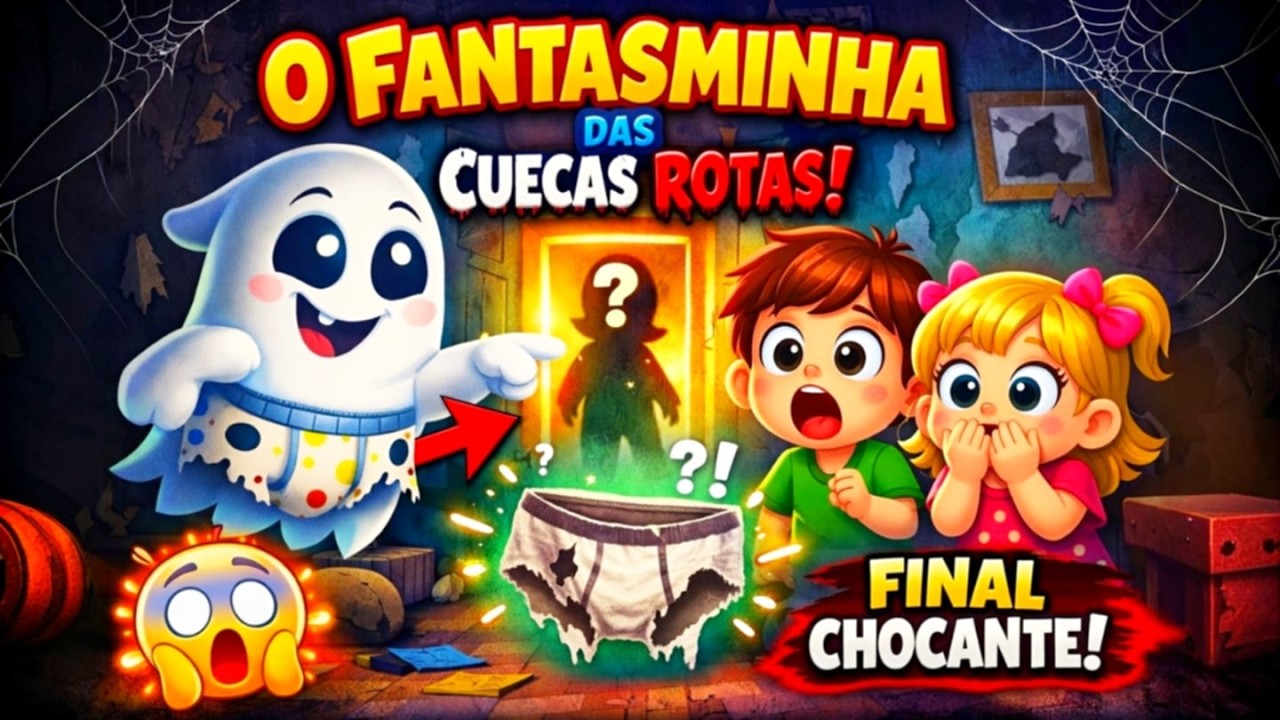 👻 Rir MUITO com o Fantasminha das Cuecas Rotas! 👻| Historia Infantil 😂
