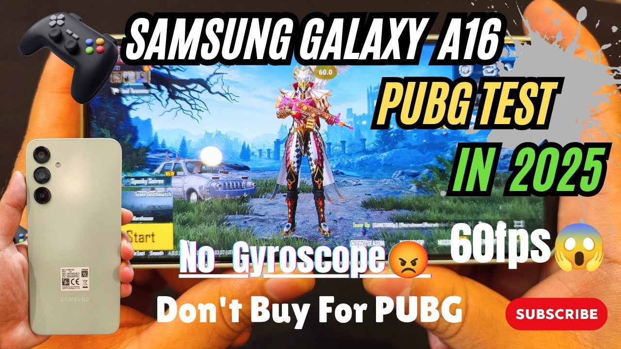 Samsung Galaxy A16 PUBG/BGMI Test in 2025 | Battery & Graphics Test | 60fps | Price? | Don't Buy | 