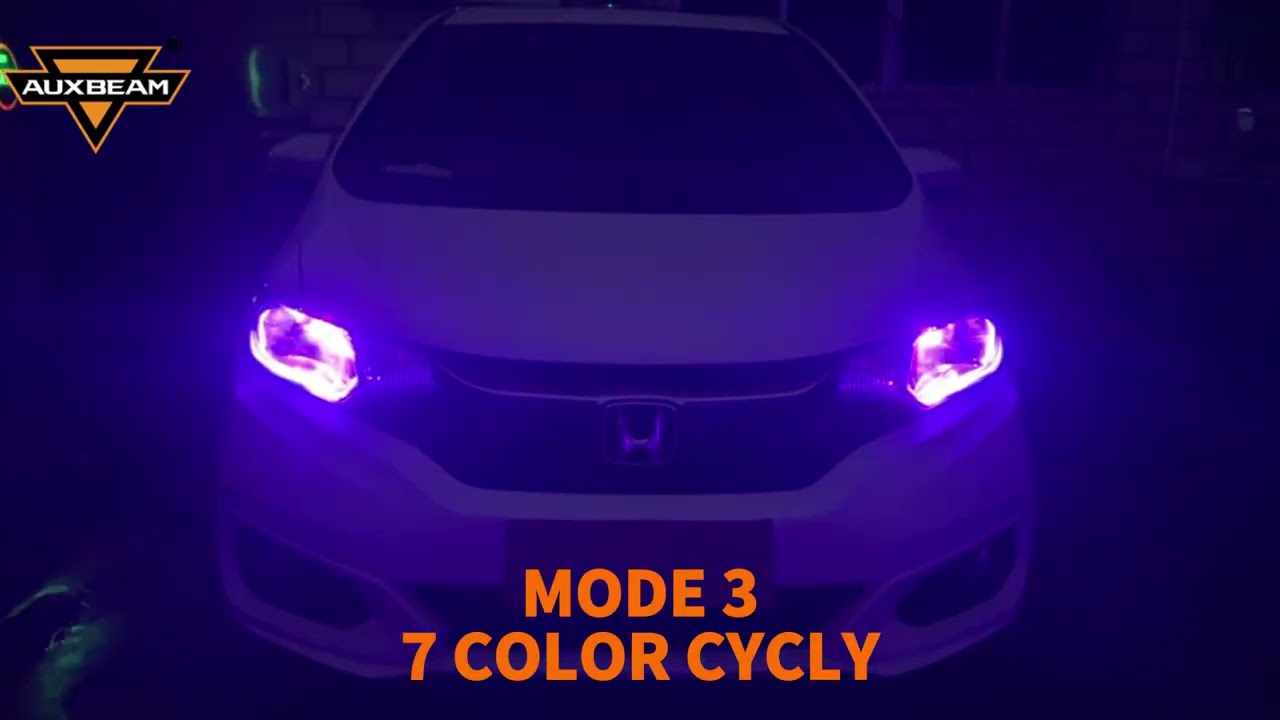 Auxbeam&reg; RGB LED Headlight bulbs! R7 Series Lighting on HONDA FIT H4 LED Headlight bulb