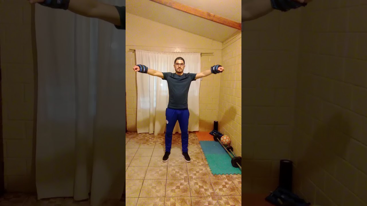 Ejercicios de brazos con pesas de arena o tobilleras