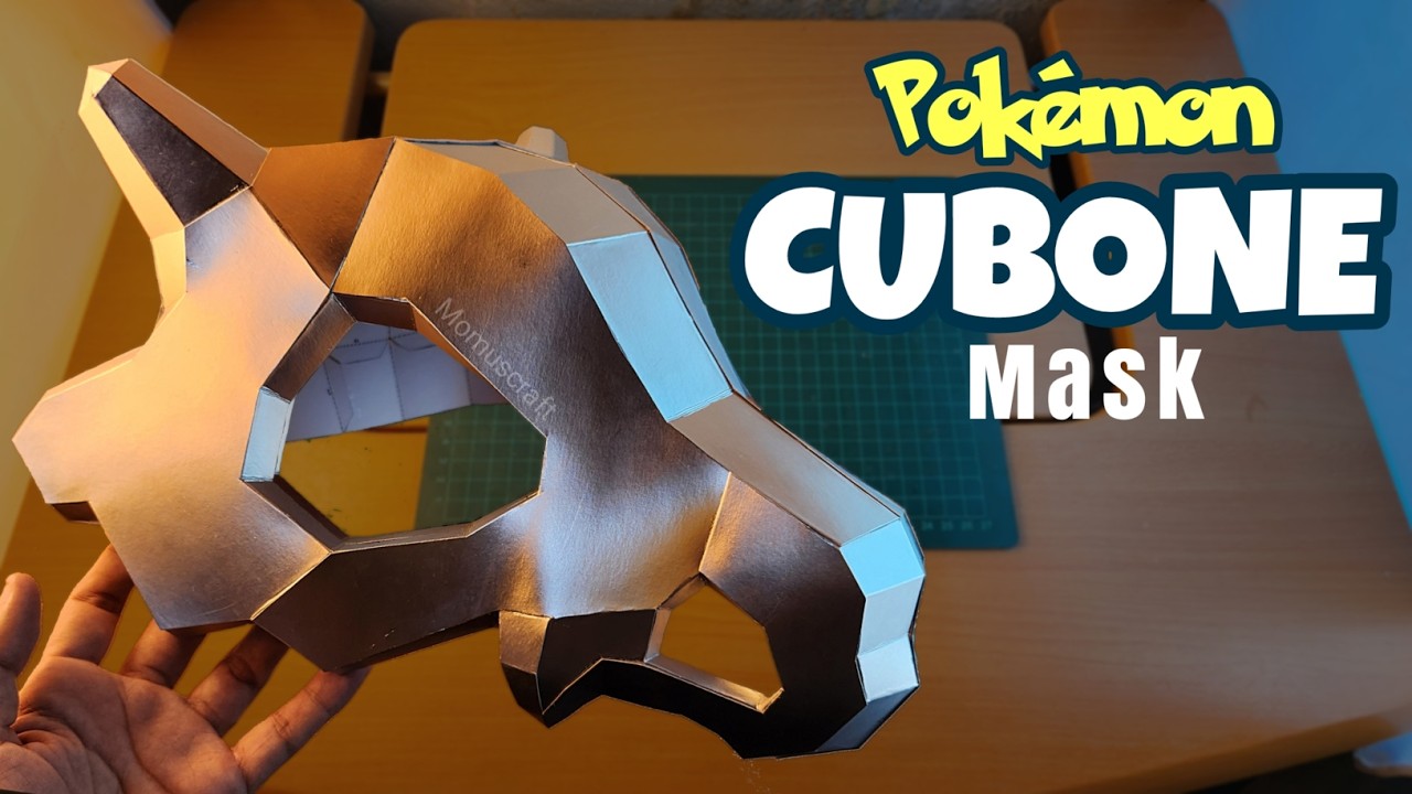 How to make a Cubone Mask out of Cardboard - DIY Pokemon Mask
