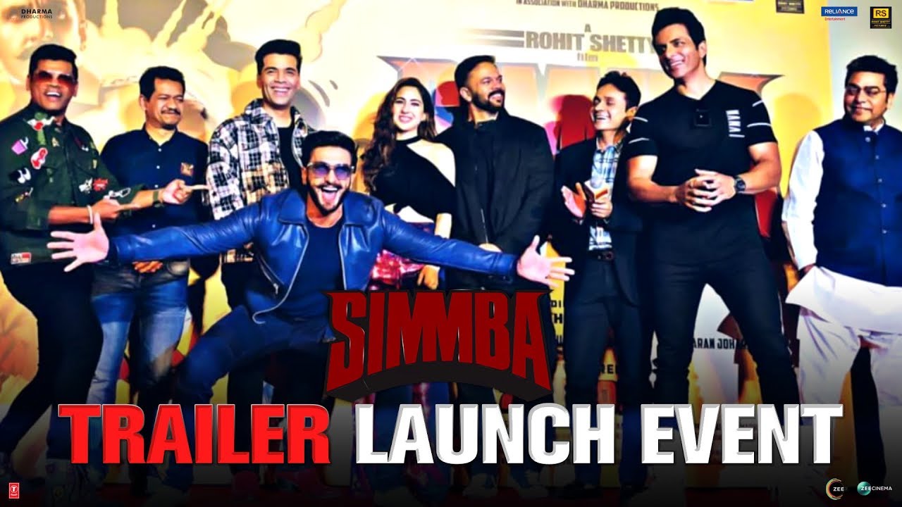 Simmba Trailer Launch Event | Ranveer Singh, Sara Ali Khan, Sonu Sood, Karan Johar | Rohit Shetty