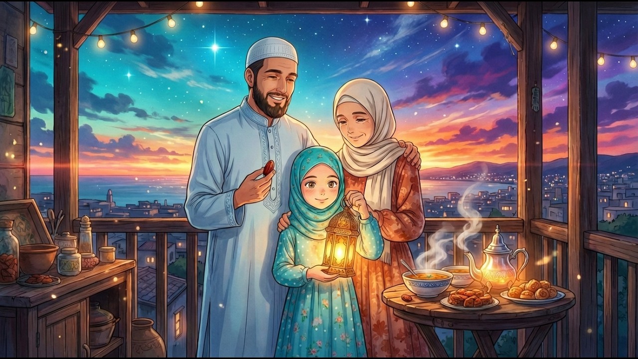 Happy Ramadan 2026 🌙 Cozy Muslim Family Routine | Heartwarming Ghibli & Shinkai Style Story